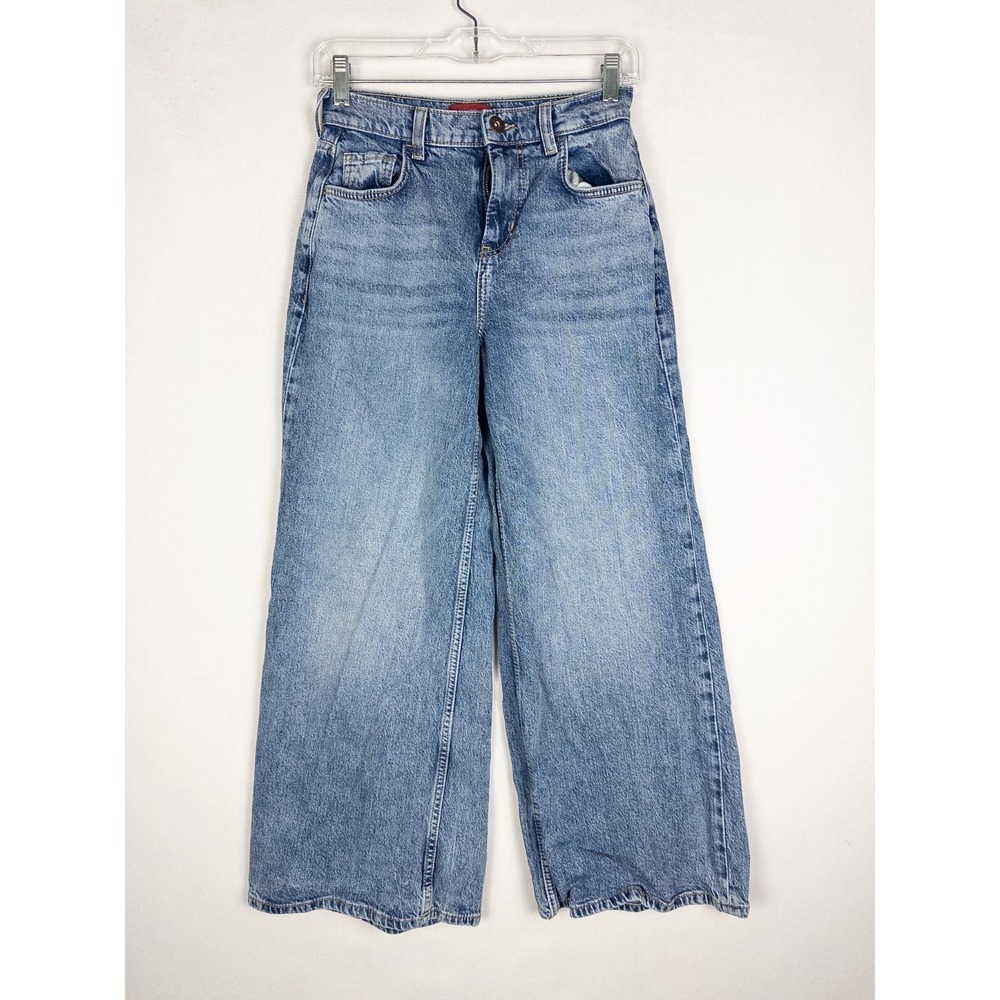 Johnny Was Sasson Jeans Womens 25 Wide Leg Baggy Faded Mid Wash